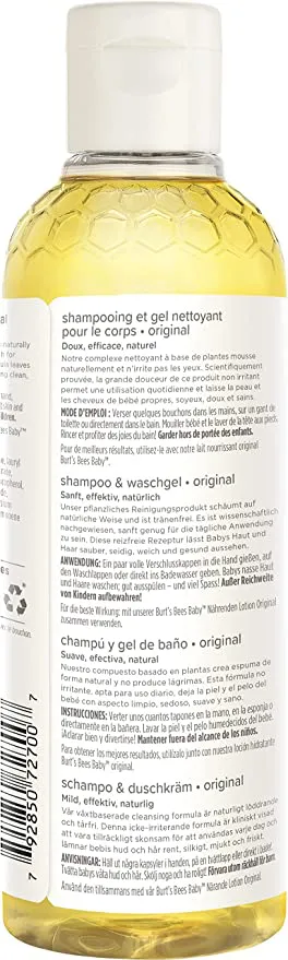 Burt?s Bees Baby Shampoo & Body Wash, Gentle Baby Wash For Daily Care, Tear-Free And Paediatrician-Tested, 236ml - Image 3