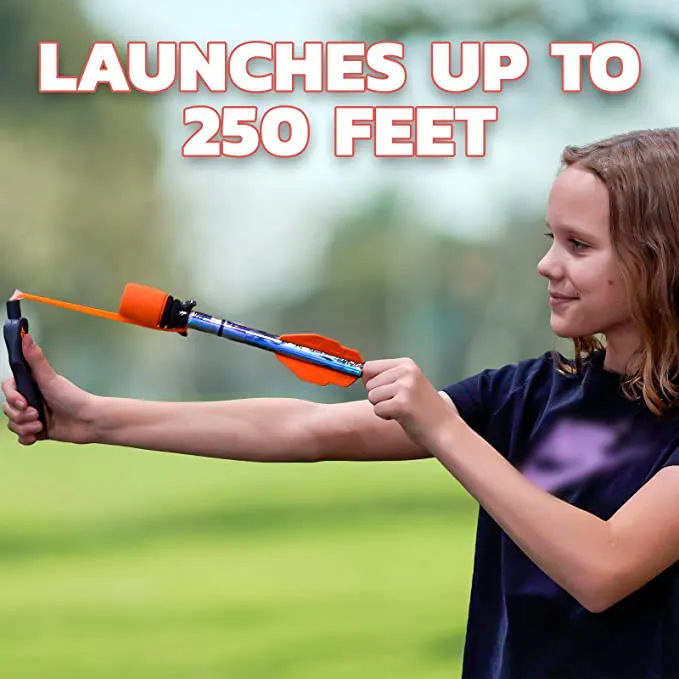 Toy Rocket Launcher for Kids: Best Outdoor Toys Slingshot Rockets Launchers Air Foam Rockets Games for Boys & Girls All Ages. Party Favors Easter Basket Stuffers & Great Gifts for Ages 8 9 10 11 & Up - Image 5