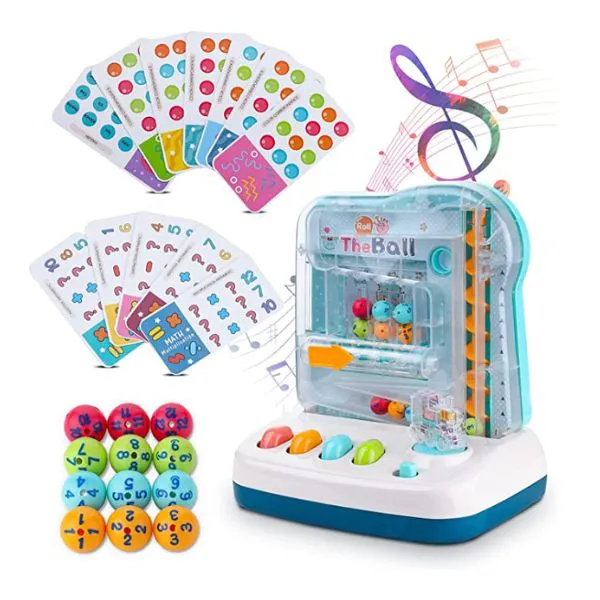 New Rolling Track Ball Toys. Education Game Machine Parent Child Interaction. Puzzle Toys with Light Music. Learning Game. Board Games. Thinking Game. (Blue)