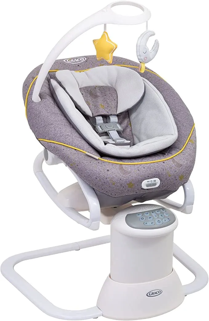 Graco All Ways Soother 2-in-1 Baby Swing and Portable Rocker (Birth to 9 Months Approx, 0-9kg), with Vibration and Adjustable Swing Speed, Stargazer - Image 2