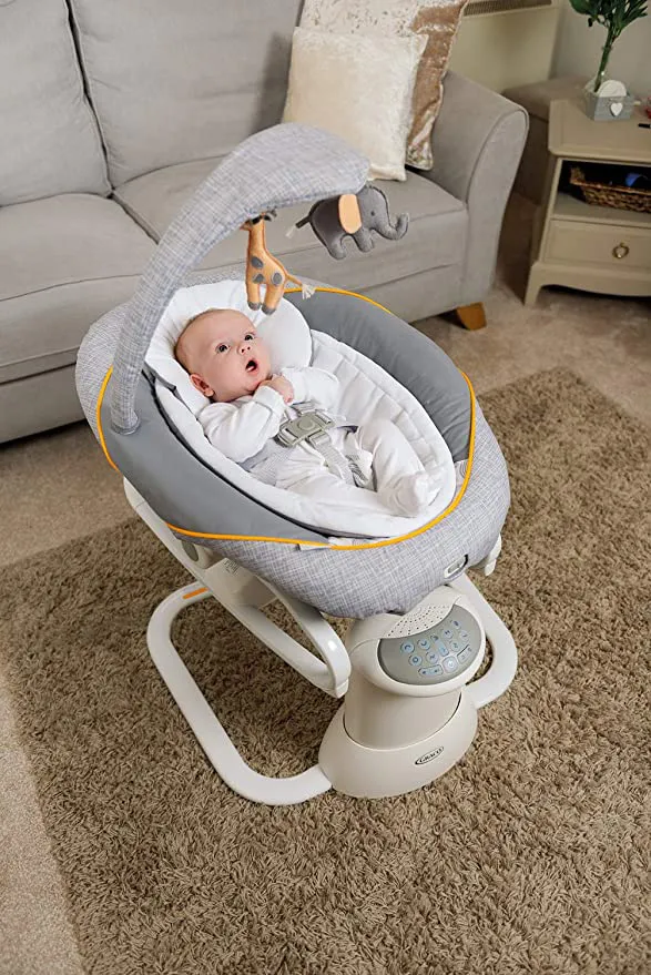 Graco All Ways Soother 2-in-1 Baby Swing and Portable Rocker (Birth to 9 Months Approx, 0-9kg), with Vibration and Adjustable Swing Speed, Stargazer - Image 4