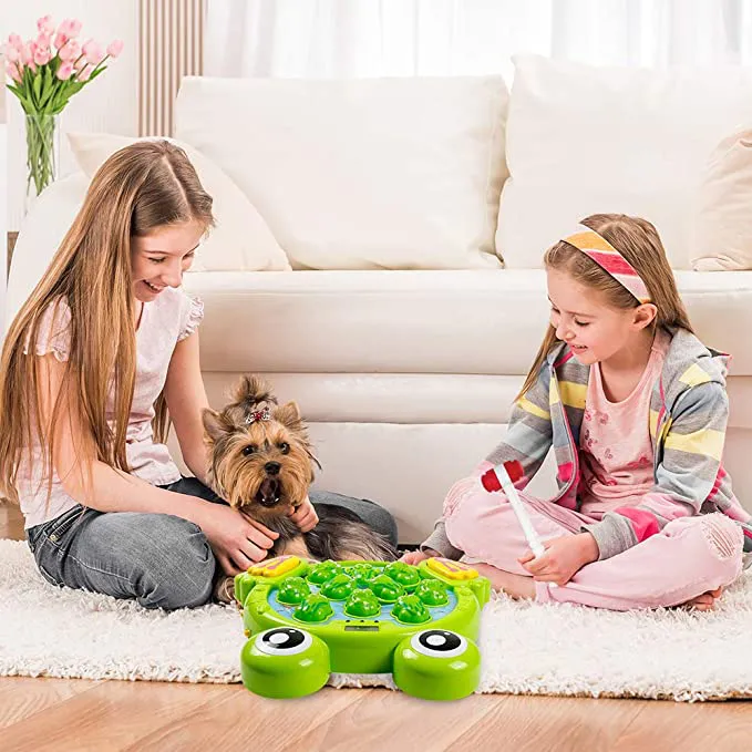 YEEBAY Interactive Whack A Frog Game, Learning, Active, Early Developmental Toy, Fun Gift for Age 3, 4, 5, 6, 7, 8 Years Old Kids, Boys, Girls,2 Hammers Included - Image 5