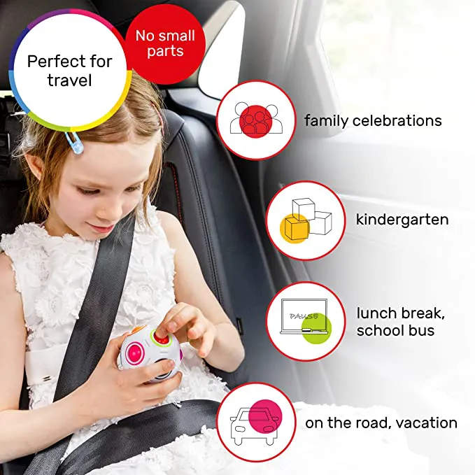 CUBIDI? Original Rainbowball - Fidget Ball Brain Teaser for Kids, 3D Puzzle Travel Toys for 5 Year Old Boys and Girls- Present for Birthday Christmas Easter Education Toys for Kids 8-12 - Image 4