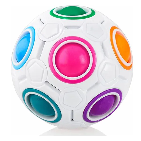 CUBIDI? Original Rainbowball - Fidget Ball Brain Teaser for Kids, 3D Puzzle Travel Toys for 5 Year Old Boys and Girls- Present for Birthday Christmas Easter Education Toys for Kids 8-12