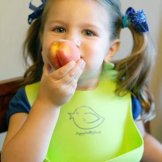 Waterproof Silicone Bib Easily Wipes Clean! Comfortable Soft Baby Bibs Keep Stains Off! Spend Less Time Cleaning after Meals with Babies or Toddlers! Set of 2 Colours - Image 2