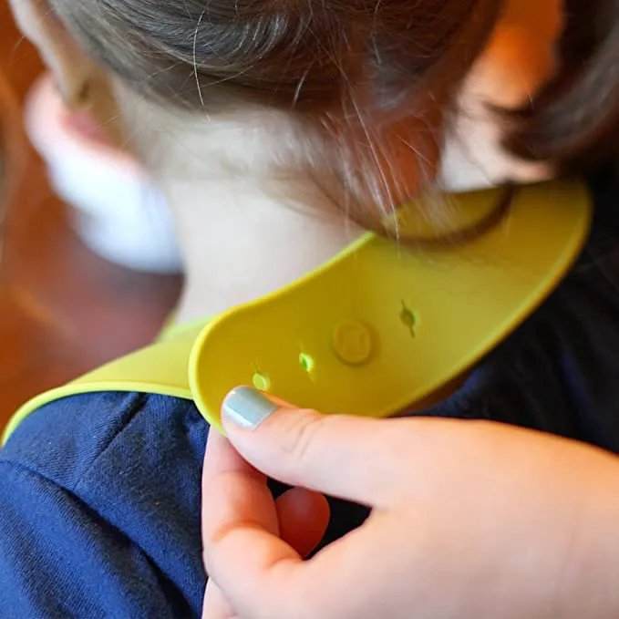 Waterproof Silicone Bib Easily Wipes Clean! Comfortable Soft Baby Bibs Keep Stains Off! Spend Less Time Cleaning after Meals with Babies or Toddlers! Set of 2 Colours - Image 4