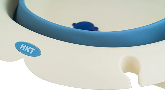 HKT Curvaso Blue Baby Bath TUB Toddler Infant Kid Newborn Safe Portable Collapsible Foldable Folding Large Travel Basin Swimming Pool & 3 Bath TIME Ducks Included - Image 5